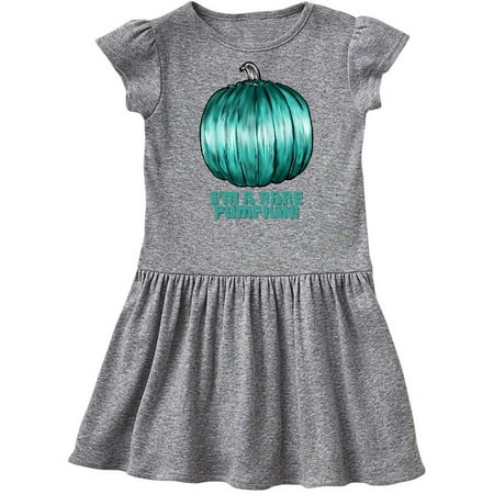 

Inktastic Allergy Awareness I m a Rare Pumpkin in Teal Watercolor Gift Toddler Girl Dress