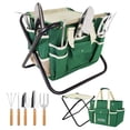 thumbnail image 1 of Juego de herramientas de jardinería GardenHOME de 7 piezas con banco plegable y bolsa de lona, 1 of 8