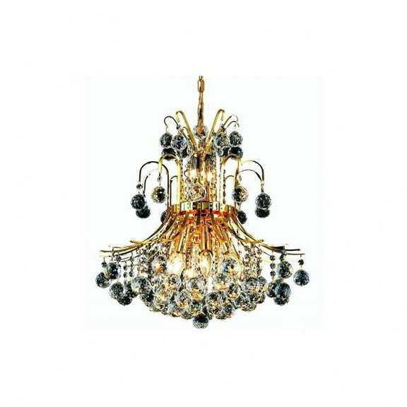 Ten Light Pendant-Gold Finish-Royal Cut Crystal Type Bailey Street Home 390-Bel-3336754