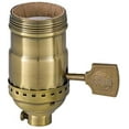 thumbnail image 4 of B&P Lamp® Solid Brass Antique Brass Finish Medium Base 3-Way Socket With Flat Key, 4 of 4