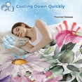 thumbnail image 3 of Eucalyptus Flower Cooling Blanket,Lightweight Breathable Summer Throw Blanket with Double Sided Cold Effect,Sage Green Botanical Boho Leaf Pink Picnic Blankets Bed Sheet for Hot Sleepers 60"x80", 3 of 8