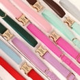 thumbnail image 3 of Pet Artist Personalized PU Leather Dog Collar and Matching Leash set Custom ID Metal Buckle Pet Name / Number Adjustable for Small Large Breeds, 3 of 5