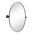 thumbnail image 5 of TEHOME Aura Black Oval Bathroom Mirror, 20x30 inches, Stainless Steel framed, Pivoting, 5 of 7