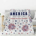thumbnail image 6 of Dmlowu 4th of July Decorations Fleece Blanket 28x39" Comfortable Blanket Memorial Day Decorations Bed Blanket Extra Soft Warm Throw Blanket for Couch Travel Camping Living Room Home Decor, 6 of 7