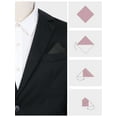 thumbnail image 3 of INSPIRE CHIC Men's Herringbone Textured Pocket Squares with Trim for Suits Formal Black One Size, 3 of 4