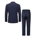thumbnail image 6 of Men's Pinstripe 2 Piece Business Suit Set, Notched Lapel Blazer Jacket & Straight Leg Dress Pants, Formal Wedding Party Business Suit Outfit, 6 of 8
