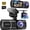 Black, variant on Dash Cam, 3 Channel Dash Cam, 4K+1080P Dash Cam Front and Inside, Triple Dash Cam,Car Night vision Dash Camera with 32GB Card, HDR, G-Sensor, 24Hr Parking, Front Rear Dash Cam Loop Recording