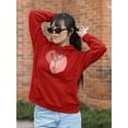 thumbnail image 2 of Flowers And Leaves Vase Lineart Hoodie Women -Image by Shutterstock, Female Large, 2 of 4