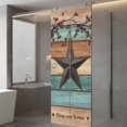 thumbnail image 4 of Texas Star Vintage Window Privacy Film, Berry Turquoise Green Brown Wooden Static Cling UV Sun Blocking Tint Film Heat Control Windows Films for Bedroom Bathroom, Window Stickers 29.5"x78.7", 4 of 8