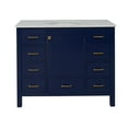 thumbnail image 2 of Horizon 42" Bathroom Vanity with Royal Blue Cabinet and Engineered Carrara Top, 2 of 5