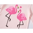 thumbnail image 4 of Toddler Girls 100% Cotton Flamingo Pajamas 2 Piece Set Baby Casual Style PJs Size 8T, 4 of 7