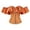 Orange, variant on Women's Lace Waist Shaping Bodice Ruched Shoulder Strapless Design for Party and formal Wear
