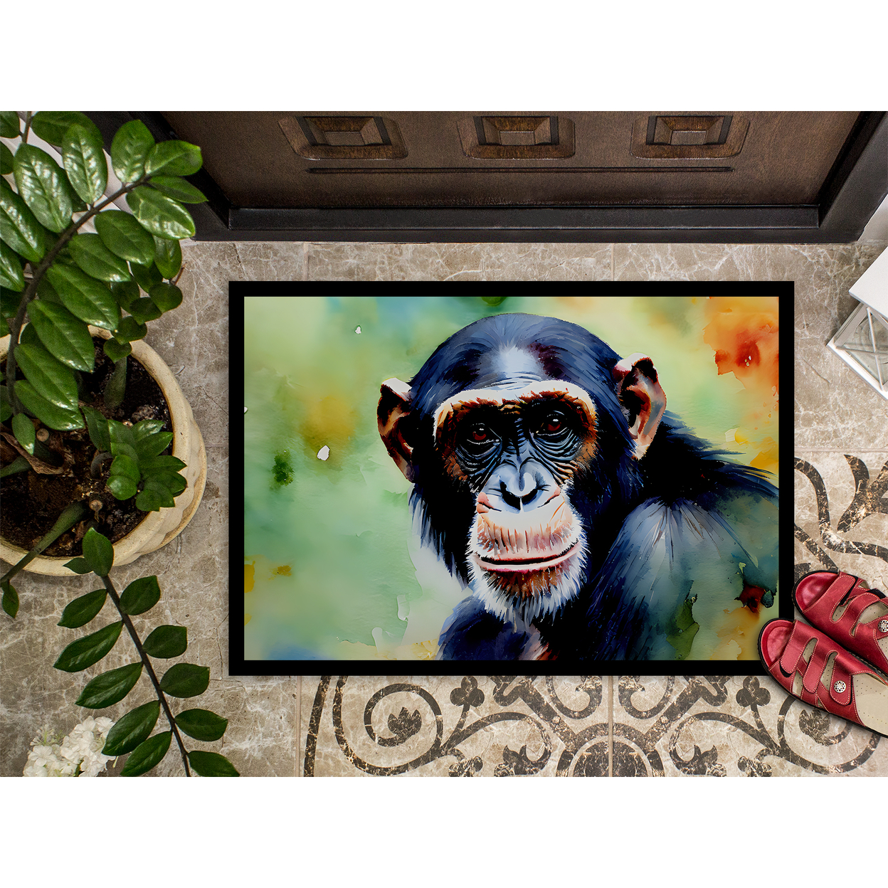 Chimpanzee Doormat 27 in x 18 in