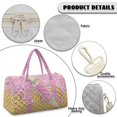 thumbnail image 6 of Garronmavis Large Quilted Duffle Bag for Women, Ice Cream Waffle Print Weekender Bag Overnight Travel Gym Dance Bag with Zipper Pockets Carry On Travel Bag for Trips, Sports, 6 of 7