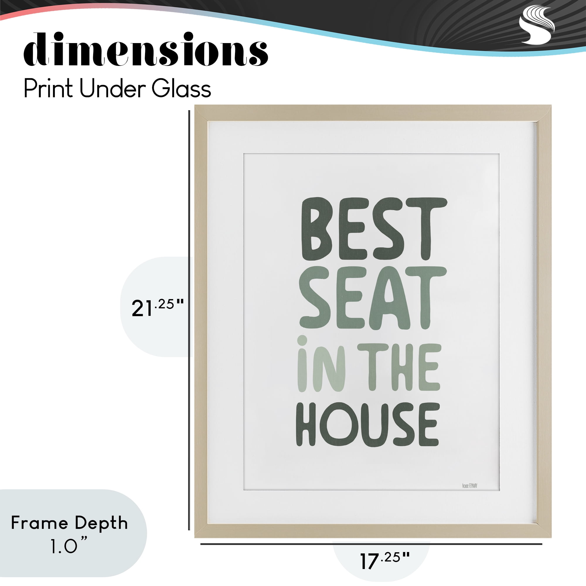 Stupell Industries Green Best Seat in House Birch Framed Print Under Glass, design by House Fenway