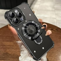 Magnetic for iPhone 13 Pro Max Case, [Compatible with Magsafe] [Military Drop Protection] [Built in Kickstand] Slim Shockproof luxury Plating Stand Case for iPhone 13 Pro Max 6.7'', Black