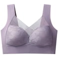 thumbnail image 4 of Afdoent Bras for Women Seamless Lace Backless Bra Push Up Lift Fixed Cup Vest Style Wireless Comfy Everyday Bra, 4 of 7