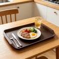 thumbnail image 4 of Large Unbreakable Plastic Serving Trays for Parties, 16.9x11.8 Inch Rectangular Platters for Appetizers and Fruits, BPA-Free Reusable Serving Tray for Restaurants,Coffee, 4 of 8