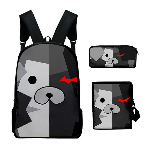 Set de mochilas Monokumass con estampado 3D, mochila escolar Oxford para niños