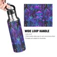 thumbnail image 4 of Yayeee 20oz Insulated Water Bottle Double Wall Stainless Steel with Flip Straw Lid, Purple Mushrooms Pattern, 4 of 7