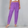 thumbnail image 4 of iHPH7 Linen Palazzo Pants for Women Flowy Pants Beach Pants Boho Pants Summer Boho Lounge Pants Women Flowy Palazzo Summer Linen Summer Outfits Beach Clothes for Women (S-5XL), 4 of 8