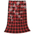 thumbnail image 2 of Fotbe Red Buffalo Plaid Manta de Franela Acolchonada con Estampado, Súper Suave y Esponjosa, Extra Grande para Sofá, Cama, Uso Todo el Año-60"x50", 2 of 7