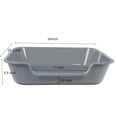 thumbnail image 4 of Caja de arena para gatos Ying Tutu extra grande, material ABS, gris, 4 of 7