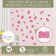 thumbnail image 3 of Leopard Animal Print Wall Vinyl 28 Circle Stickers Rings Decals, Hot Pink, 3 of 4