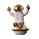 thumbnail image 3 of Figura de cosmonauta de porcelana, adorno de mesa, figura decorativa multiusos 12 x 10 x 16 cm, 3 of 9