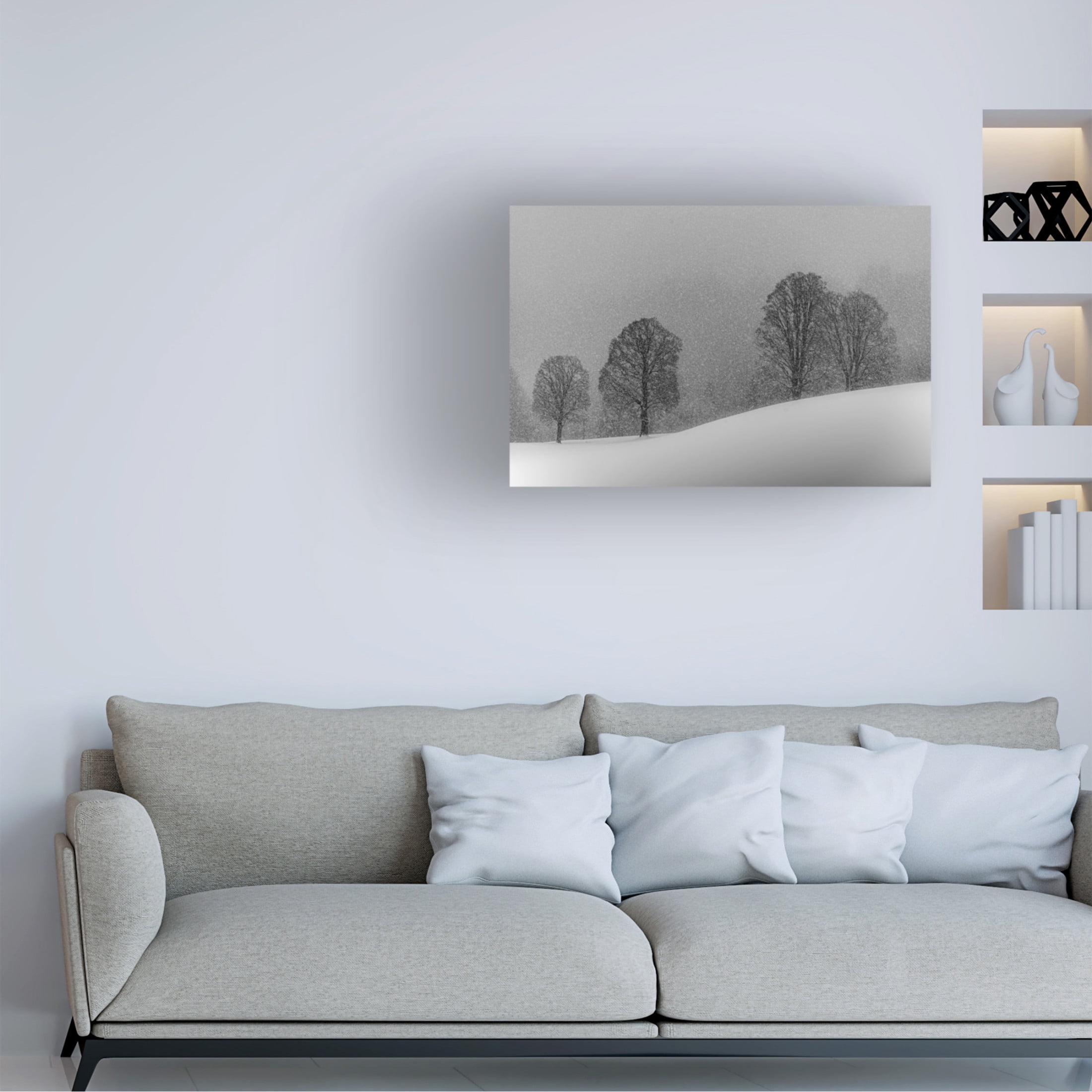 Trademark Fine Art Andy Dauer Snow White Canvas Wall Art