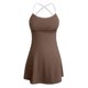 thumbnail image 4 of WILLBEST Trajes de Baño Mujer Completo Trajes de Baño Acanalados Para Mujer Vestido de Baño Tirantes Ajustables Traje de Baño Con Bolsillos 2649, 4 of 5