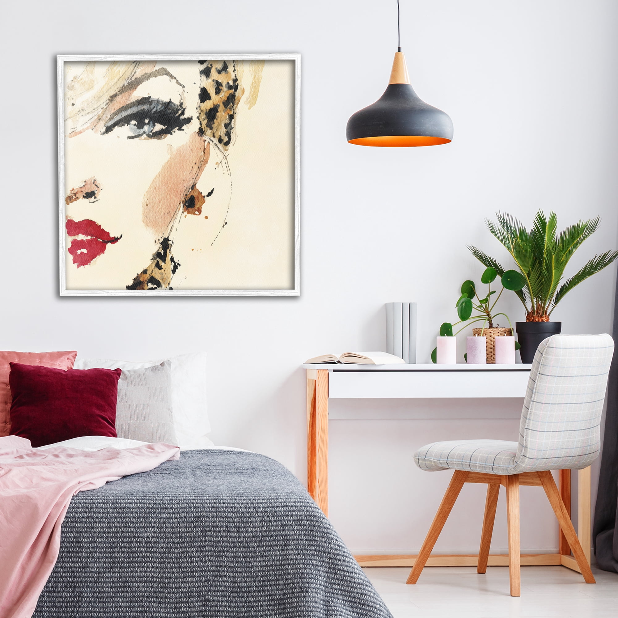 Stupell Industries Crimson Enigma Lipstick White Framed Giclee Art, design by Svetlana Aleynikova