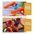thumbnail image 3 of 3Pcs Wooden Gyroscope Toy with Handle and Pull String Wire Kids Toddlers Toys, 3 of 3