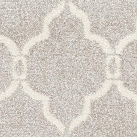 SAFAVIEH Amherst Collection 9' x 9' Round Light Grey/Ivory AMT414B Trellis Non-Shedding Dining Room Entryway Foyer Living Room Bedroom Area Rug