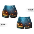 thumbnail image 5 of Kdxio Spooky Halloween Print Workout Shorts for Women Seamless Soft Smooth Gym Yoga Scrunch Active Shorts, 5 of 9