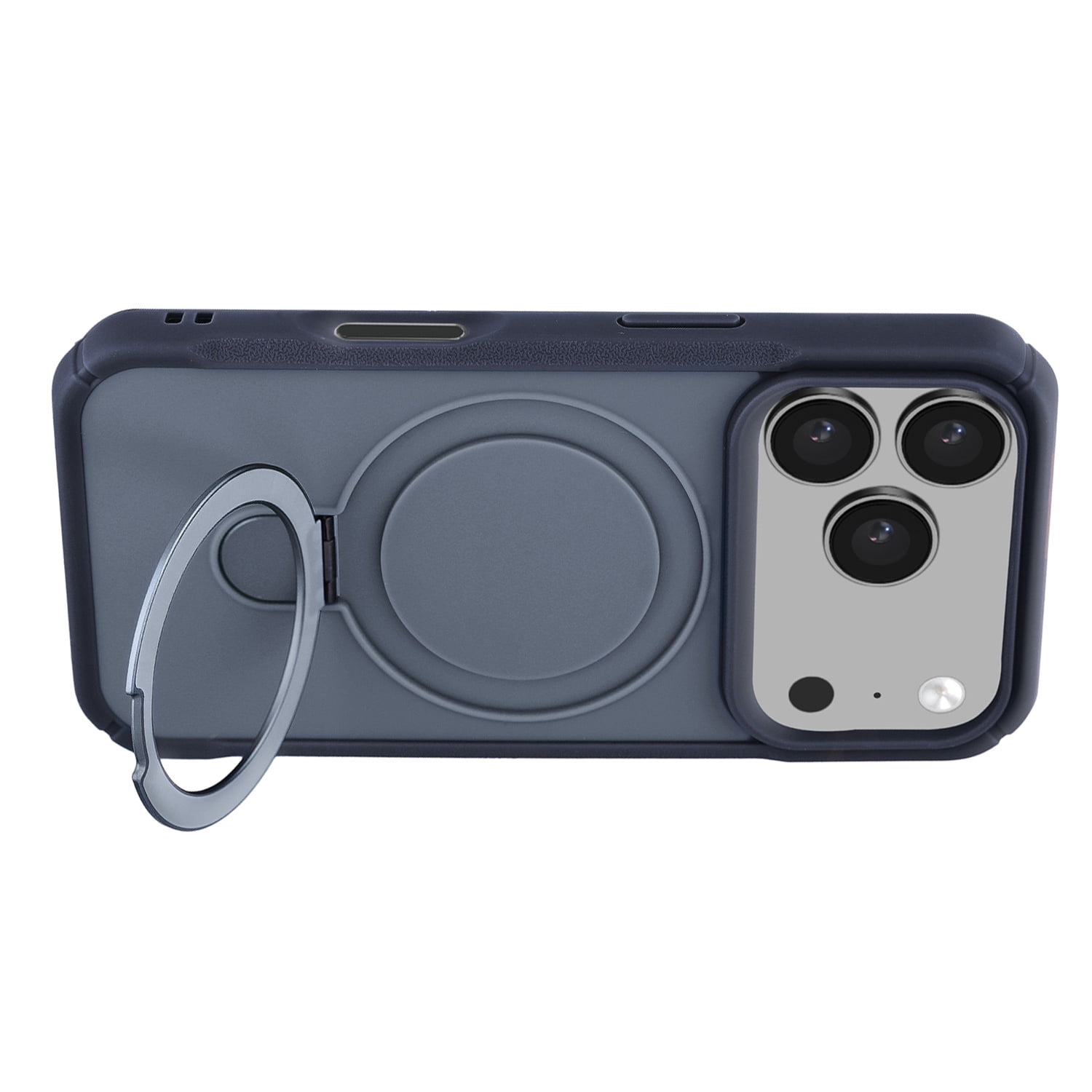 360° Magnetic Kickstand Case for iPhone 17 Pro Max - Navy Blue