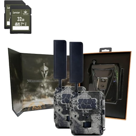Spartan Camera Gocam 4G LTE Trail Cameras Free Roaming Remotely Update Settings HD Video Photo Blackout Flash Hunting Security Surveillance + 32GB SD Cards - 2 PK Verizon