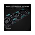 thumbnail image 3 of Phanteks M25-120 Gen2, Daisy Chain Unified Fan frame, 120mm PWM High Performance Cooling Fan, Black, 3 of 4