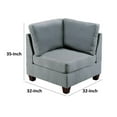 thumbnail image 5 of Remy 32 Inch Modular Corner Sofa Chair- Soft Gray Chenille- Solid Wood, 5 of 5