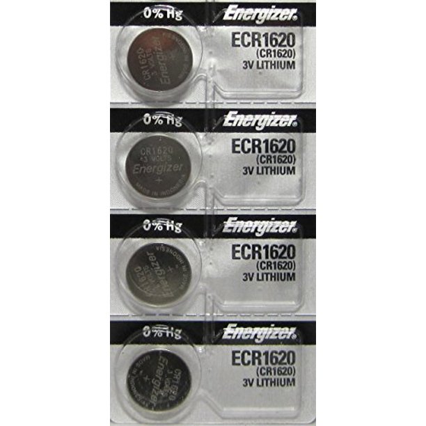 4 Energizer CR1620 Lithium 3V Coin Cell Batteries