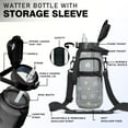 thumbnail image 4 of Cute Star 64 Oz Water Bottle with Sleeve - BPA Free Leakproof Sport Large Plastic Water Bottle with Straw & Time Marker & Insulated Neoprene Holder Carrier Bag Great Gift for Women Men, 4 of 6