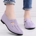 thumbnail image 2 of Wensltd Women Solid Color Breathable Knitted Ballet Flats Comfy Lightweight Round Toe Casual Walking Shoes, 2 of 8