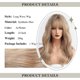 thumbnail image 3 of Wigs for Women Long Wavy Ombre Brown to Blonde Wigs with Bangs Ash Blonde Hair Wig with Bangs Synthetic Wigs for Women Cosplay Hair Wigs, 3 of 4