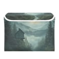 thumbnail image 7 of Yayeee Collapsible Cube Storage Bin with Lid Fabric Closet Decorative Basket with Handles, Forest House, 7 of 7