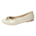 thumbnail image 4 of Zapato Flats Balerina Casual Niña Mujer T-24 Color Oro Inglés 1211 Kuali Shoes Piso Comodos, 4 of 5