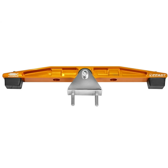 aFe Power 450-401011-N aFe Control PFADT Series Transmission Mount; Incl. Aluminum Trans. Mount w/Differential Brace/Nickel Plated Chassis Mount/Hardware; Orange;