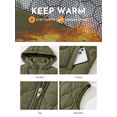 thumbnail image 6 of SHEWIN Womens Puffer Vest Full Zipper Hooded Long Quilted Jackets Sleeveless Winter Warm Coat Outerwear Green, 6 of 10