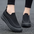 thumbnail image 5 of Willtoo Womens Slip On Platform Walking Shoes Breathable Knit Mesh Casual Shoes Lightweight Stretch Comfort Thick Sole Sneakers, 5 of 6