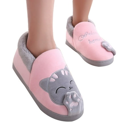 

Women Comfort Coral Fleece Slippers Fuzzy Plush Lining Slip-on House Shoes for Indoor & Outdoor Use S Pink All Inclusive