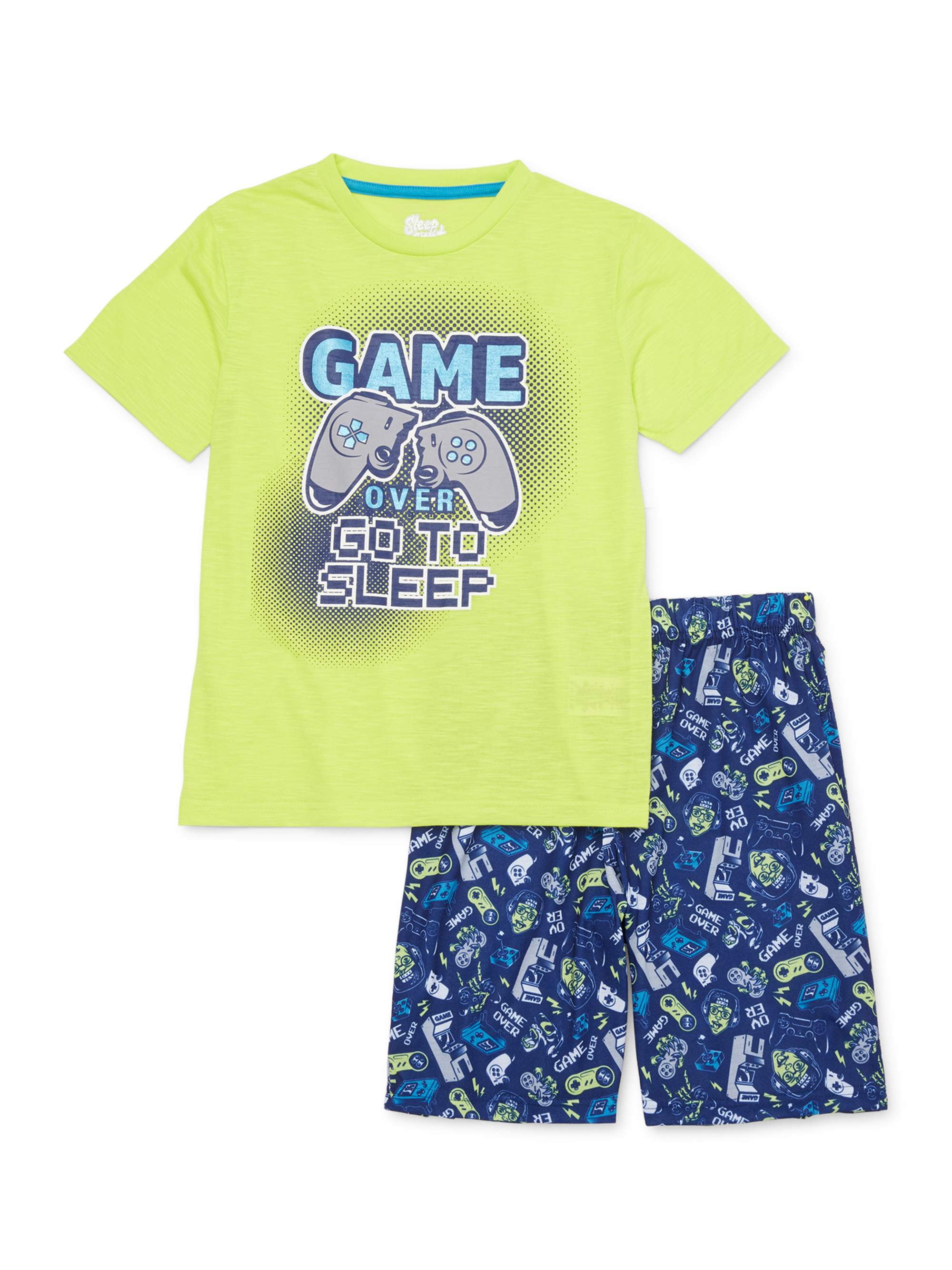 Sleep On It Boys 6-14 Shorts with Short Sleeve 2-Piece Pajama Set ...